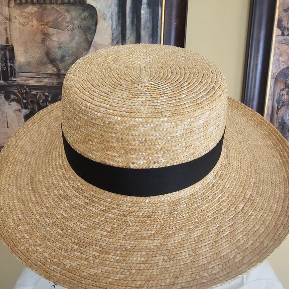 Lack Of Color   The Violette Boater, Natural Straw Hat , size M main image 7
